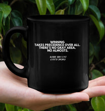 Load image into Gallery viewer, Kobe Bryant Inspirational Quote Coffee Mug - Motivate Yourself Every Morning! - &quot;Winning Takes Precedence Over All. There&#39;s No Gray Area. No Almosts.&quot;
